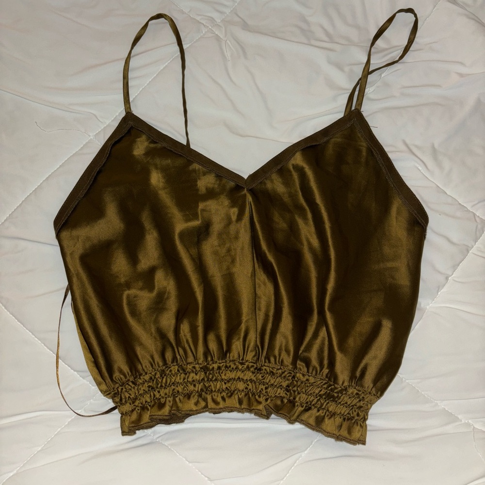 Zara Gold Satin Top